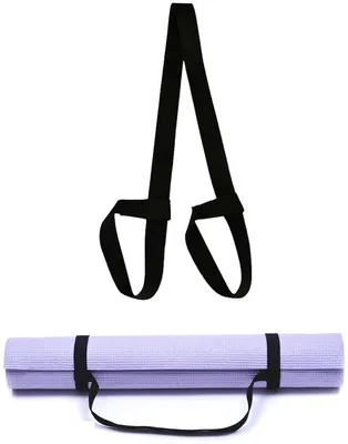 Obrázek produktu pro Batoh na podložku na jógu – s nastavitelným ramenním popruhem – pro jógu a pilates – držák na sportovní podložku – pohodlné držadlo – vhodný pro všechny fitness podložky – v černé barvě