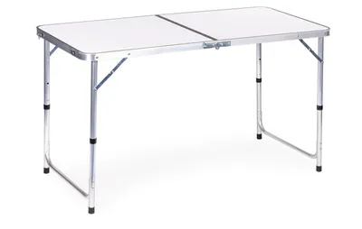 Immagine prodotto di Tavolino da campeggio pieghevole, piano bianco 120x60 cm, MultiGarden