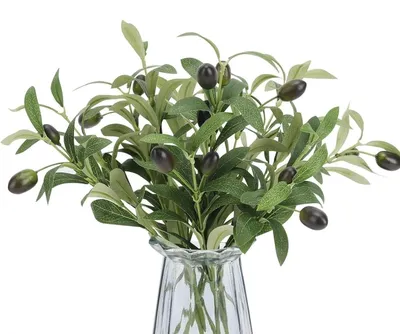 Image de Lot de 8 branches d'olivier artificielles pour la décoration
