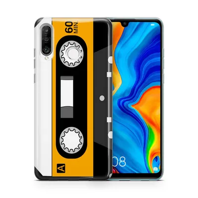 Image de Coque de protection en plastique pour Huawei P30 Lite / P30 Lite New Edition, choisir le motif : cassette rétro
