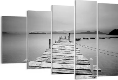 Produktbild von Bild auf Leinwand - Leinwandbild - Brücke See - 150x100cm - Wand Bild - Wanddeko - Wandbilder - Leinwanddruck - Bilder - Kunstdruck - Wanddekoration - Leinwand bilder - Wandkunst - EG150x100-3523