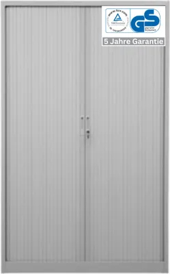 Produktbild von Rollladenschrank Weasel | 5 Ordernhöhen | HxBxT 195x120x46 cm | Grau