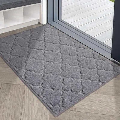 Produktbild von Famanu Türmatte Ultraweich und Absorbierend - 60 x 90 cm Grau