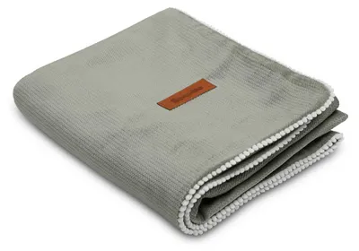Sensillo Velvet-Babydecke, Grau, 75 x 100 cm, weiche Decke für Babys