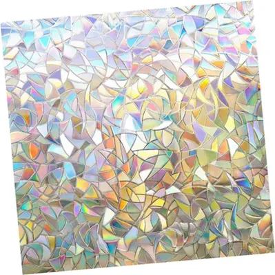 Obrázek produktu pro 45x200cm Dekorativní okenní fólie 3D Rainbow Window Film Static Cling Window Sticker