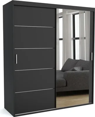 Image de FURNLUX Tapis de vestiaire A Noir 140cm / Couleur principale : Noir / Dimensions : 140 x 60 x 205 cm