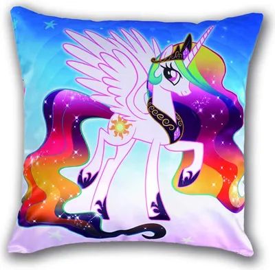 Produktbild von Einhorn Kissenbezug 50x50cm für Dekokissen | Motiv: Einhorn Regenbogen