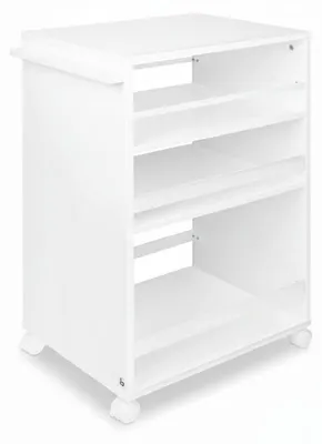 Immagine prodotto di Bomoe Carrello di servizio su ruote con 3 ripiani Bengt, 50x38x79 cm, bianco, productTiles.product.images.aiGenerated