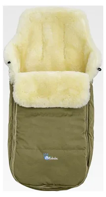 Produktbild von -61 Winter Lammfellfußsack für Kinderwagen, beige