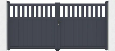 Produktbild von Flügeltor 3,4 m SANTIS H.160 graues Aluminium