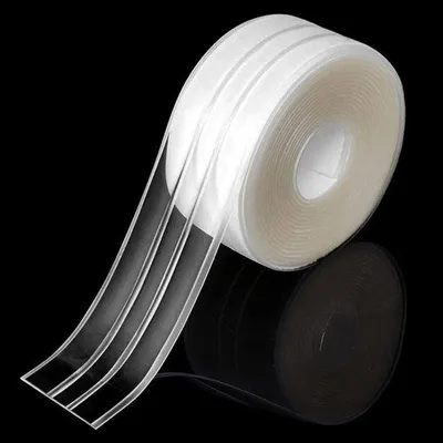 Produktbild von Wasserdichter PVC-Tape, flexible Selbstklebendes Dichtband für Küche, Badezimmer, Badewanne, WC, Wand, Boden (Transparent, 3,2m)