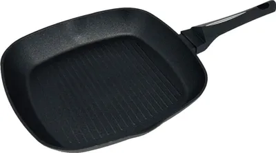 Produktbild von Grillpfanne 28x28 cm ergonomischer Griff Pfanne in Schwarz für alle Herdarten