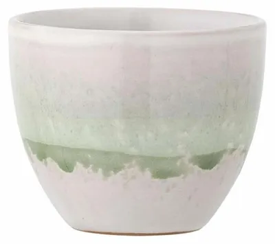 Produktbild von Bloomingville Becher PAULA KLEIN Grün Weiß Keramik 195 ml Tasse Kaffeebecher