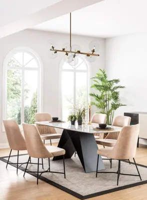 Produktbild von Essgarnitur Essgruppe Möbel Gruppe Esszimmer Esstisch 6x Stuhl Garnitur 7tlg