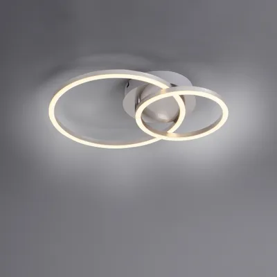 Produktbild von JUST LIGHT LED Deckenleuchte IVANKA kleiner Ring schwenkbar, warmweiße Lichtfarbe silber Wohnbereich, z.B. Wohnzimmer, Schlafzimmer, Esszimmer, Flur, Büro-/Arbeitszimmer
