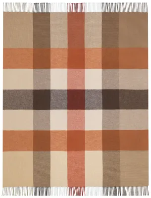 Produktbild von Biederlack Plaid mit Fransen Desire  Farbe camel Größe 130 x 170