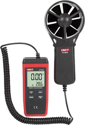 Immagine prodotto di Anemometro UT363S con sensore separato, display LCD retroilluminato, 120 x 53 x 43 mm