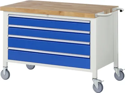 Produktbild von Rau Fahrbare Werkbank 8362, B1250xT700xH880mm, 4x Schublade-TA