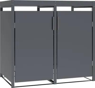 Produktbild von Mülltonnenbox 132 x 124 x 80 cm Metall Anthrazit