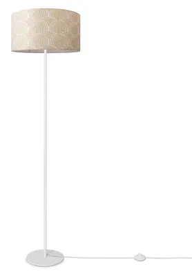 Produktbild von Stehlampe Wohnzimmer Lampenschirm Stoff Stehleuchte Leselampe Abstrakt Vintage