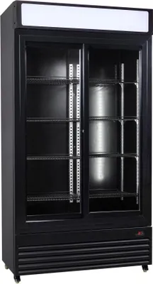 Image de Réfrigérateur à portes coulissantes en verre Bez-780 Sl Noir