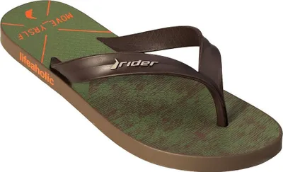 Produktbild von Rider Herren Flip Flops Sommer Schuhe Badelatschen Pantoletten Slides Grün/Braun Gr.41