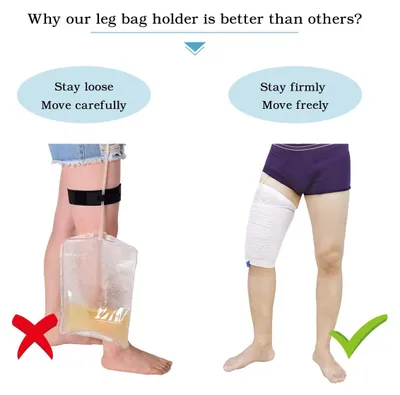 Produktbild von HANSILK Katheter Beinbeutel Tasche, 2er-Pack, wiederverwendbar, M