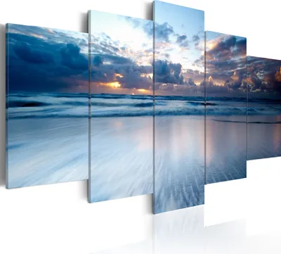Produktbild von Modernes Wandbild 030212- 50 (100x50) - 5 Teilig Bilder Fotografie auf Vlies Leinwand Foto Bild Dekoration Wand Bilder Kunstdruck Natur