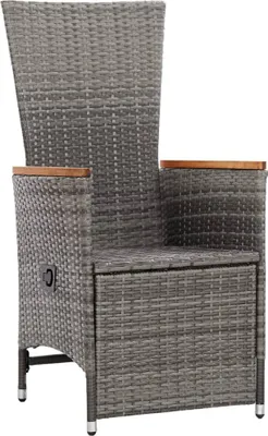 Obrázok produktu pre vidaXL Záhradné lehátka 2 ks s vankúšmi Poly ratan Grey