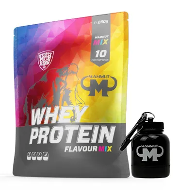 Produktbild von Mammut Nutrition - Whey Protein 10 x 25 g Proben Mixbeutel - 10 Portionen Eiweiß + GRATIS Powderbank, Geschmack: Mix Beutel 10 x 25 g