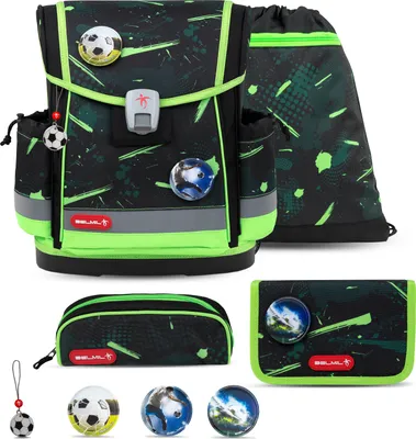 Produktbild von Belmil Classy Plus Schulranzen Set 5-teilig mit Brustgurt - Neon Sport