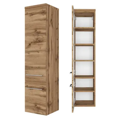 Produktbild von Badezimmer Midischrank Hochschrank 30 cm TAREE-03 in wotaneiche Nb.