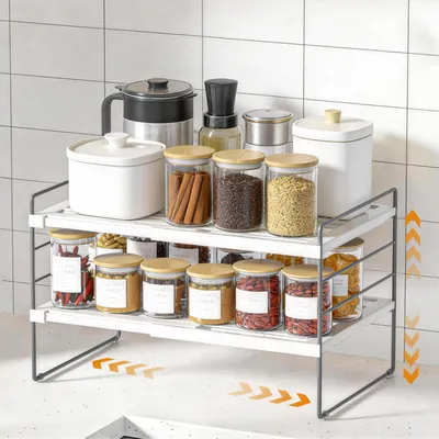 Produktbild von Ausziehbares Regal, verstellbarer Organizer für Küche und Büro.