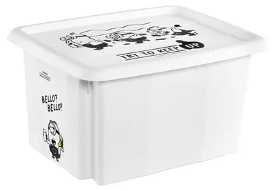Produktbild von keeeper Karolina, Aufbewahrungsbox, Weiß, Schwarz, Rechteckig, Polypropylen (PP), Abbildung, Drinnen