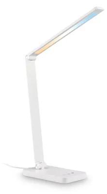 Produktbild von Briloner LED Schreibtischlampe Schwenkbar 38 cm 4,8W 400lm 2700K-6500K Warmweiß bis Tageslichtweiß Touchdimmer Weiß - Tischlampe Leselampe Bürolampe Büro