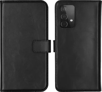 Image de Selencia Bibliothèque en cuir véritable pour le Samsung Galaxy A52(s) (5G/4G) - Noir