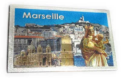 Magnet Marseille, 8 x 5 cm, rechteckig, Metall