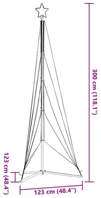 Produktbild von vidaXL LED Weihnachtsbaum 525 LEDs Kaltweiß 302 cm