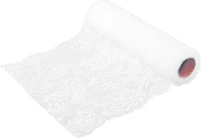 Tischläufer 18 cm x 3 cm weiß Spitze Hochzeit Tisch-Deko DIY-Basteln Hochzeits-Deko Geburtstag Vintage