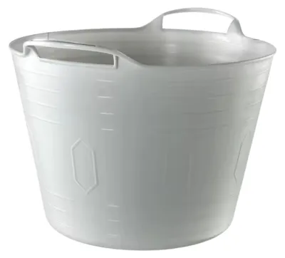 Image de Panier à linge, capacité de 15 litres, design durable, couleur grise
