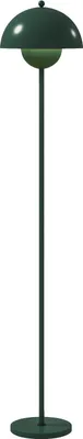 Immagine prodotto di Lampada da terra con paralume rotondo, interruttore a pedale, cavo lungo, verde