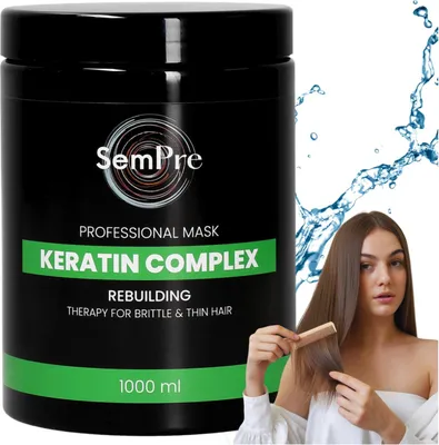 Produktbild von Sempre | Haarmaske Keratin Complex 1000 ml - intensive Regeneration - für geschädigtes Haar - Profiqualität