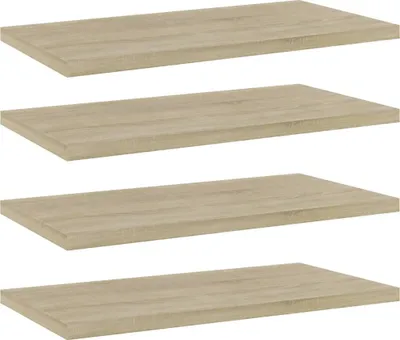 Image de Panneau de bibliothèque 4 pcs chêne sonoma bois d’ingénierie