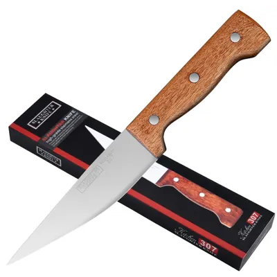 Produktbild von Professionelles Gemüsemesser mit einer Klingenlänge von 13,5 cm und Holzgriff