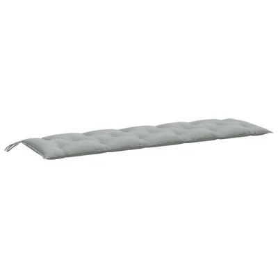 A long, thin, light gray cushion is shown lying flat on a white background.