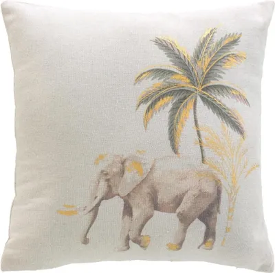 Image de coussin déco - Douceur d'Intérieur - Polycoton - 45 x 45 cm - Beige
