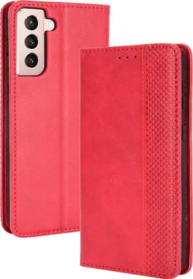 Produktbild von Samsung Galaxy S21 Hülle - Coverup Vintage Style Klapphülle - Rot