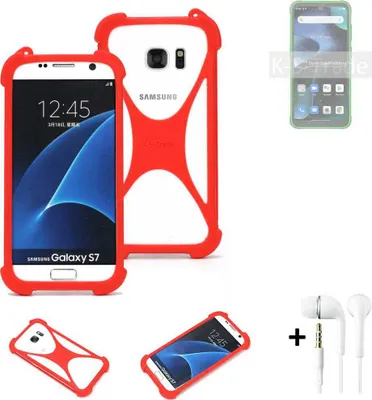 Produktbild von Handy-hülle + Kopfhörer kompatibel mit Blackview BV5200 Schutz-hülle Bumper Silikon Schutz Hülle Cover Case Silikoncase Silikonbumper TPU Softcase