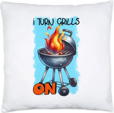 Produktbild von I Turn Grills On BBQ Grillen lustiges Grill Humor Kissen inkl. Füllung