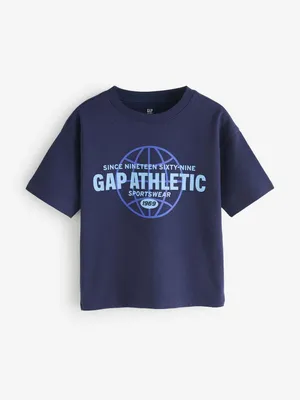 Produktbild von Gap T-Shirt Größe M Rundhalsausschnitt kurze Ärmel mit Logo-Print weich